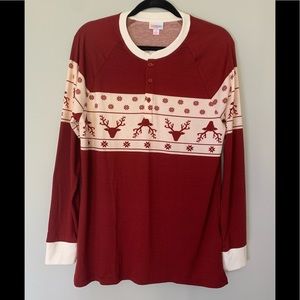 NWT LuLaRoe Mark Long Sleeve Top Sz S